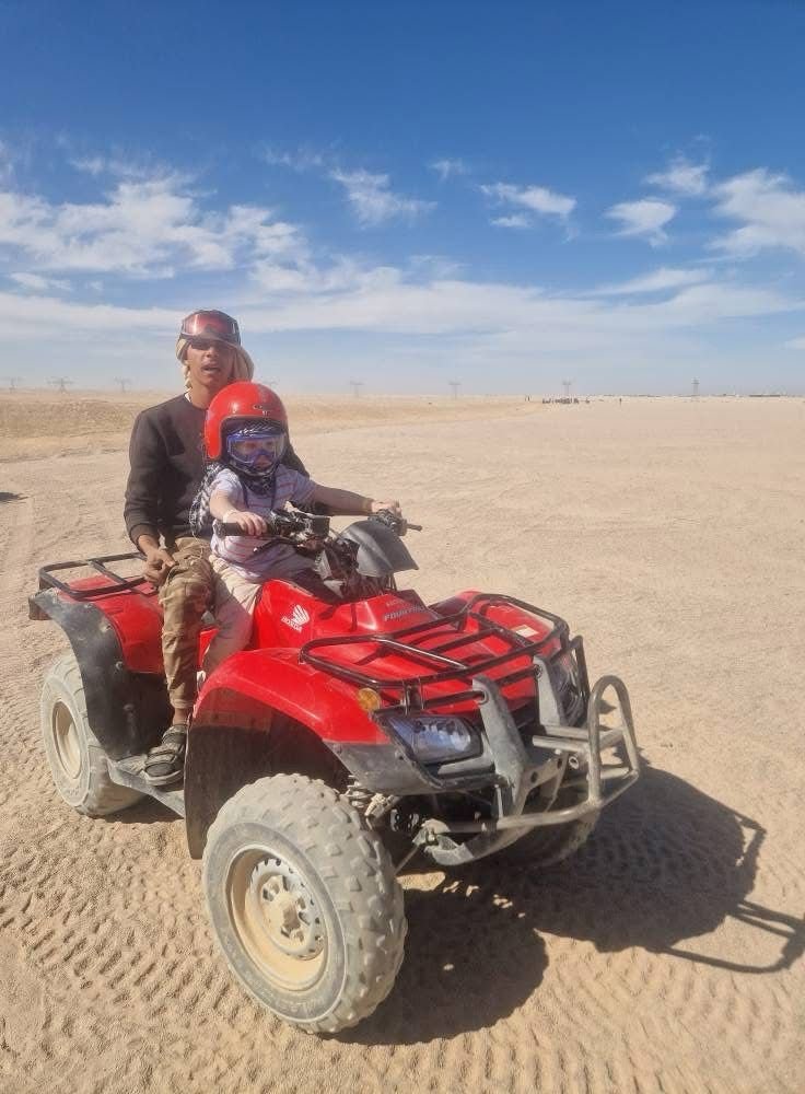 Quad biking desert Hurghada family