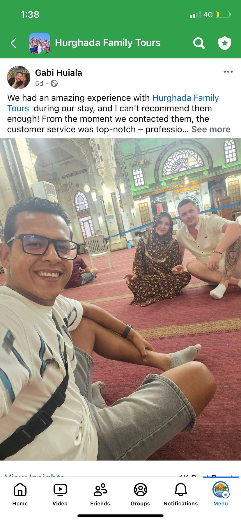 Real UK family review of Hurghada Family Tours on Facebook — 2 of 82 reviews