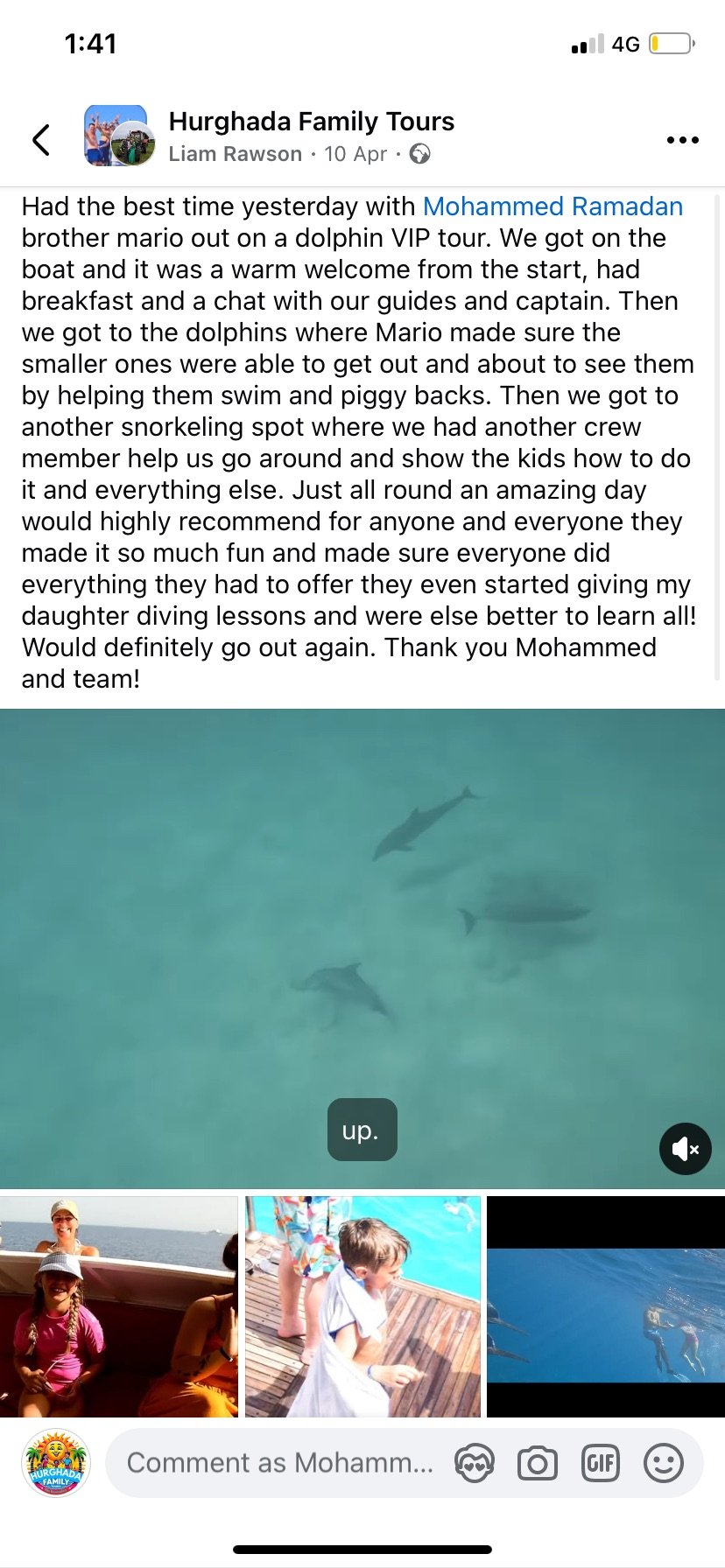 Real UK family review of Hurghada Family Tours on Facebook — 11 of 82 reviews
