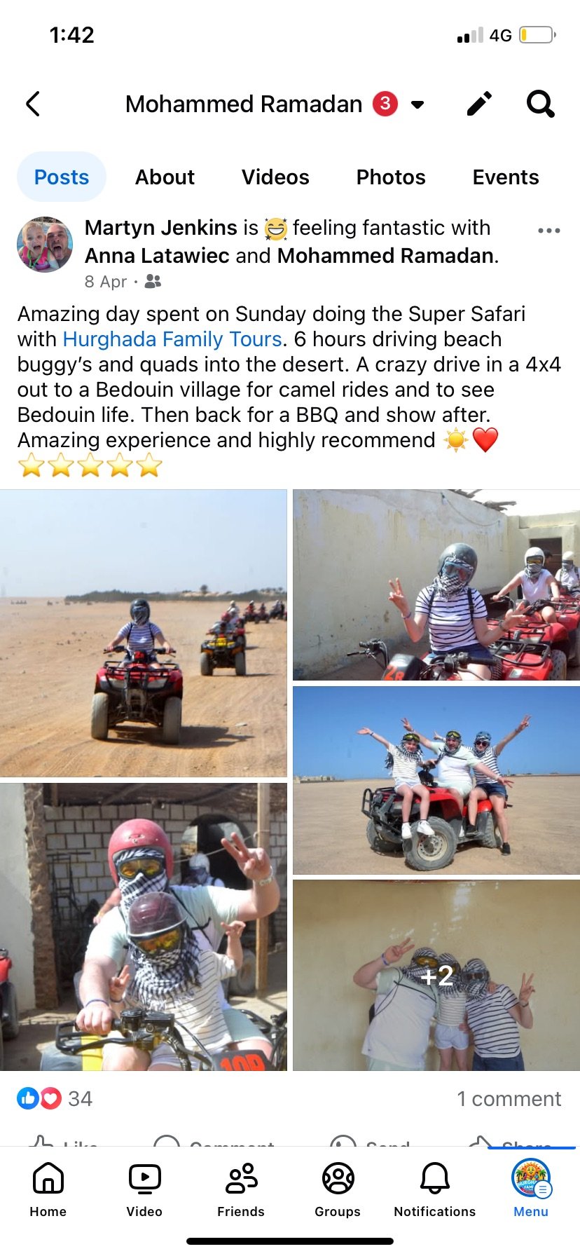 Real UK family review of Hurghada Family Tours on Facebook — 14 of 82 reviews
