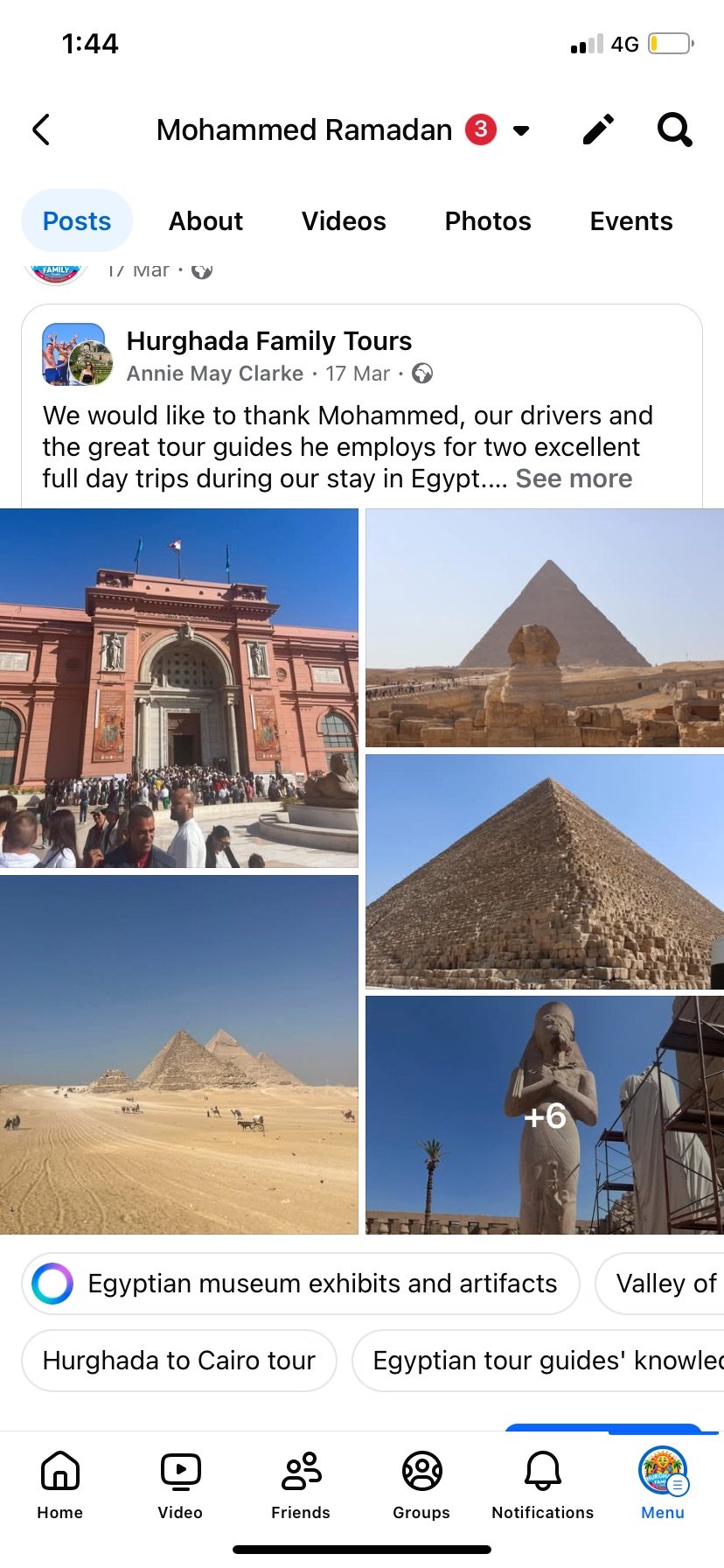 Real UK family review of Hurghada Family Tours on Facebook — 22 of 82 reviews