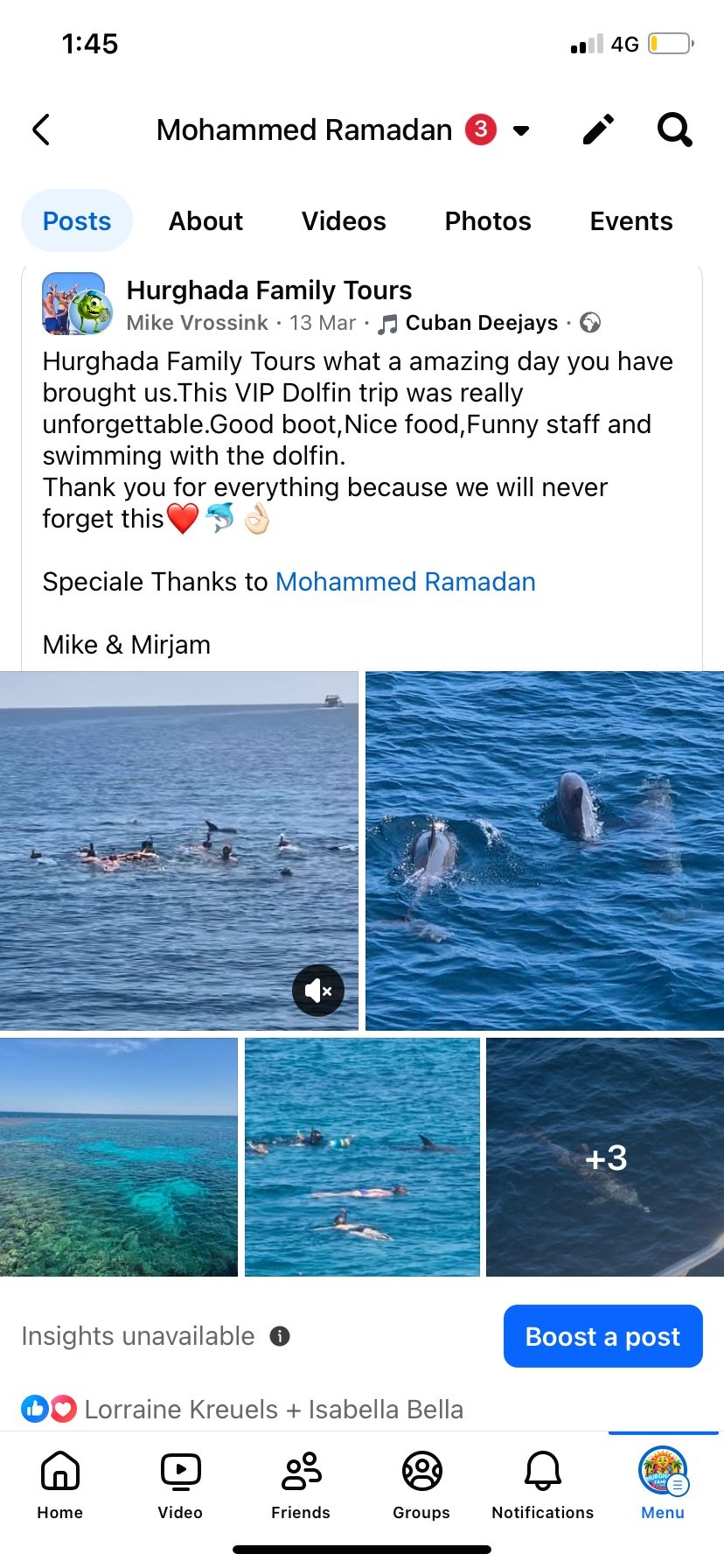 Real UK family review of Hurghada Family Tours on Facebook — 24 of 82 reviews
