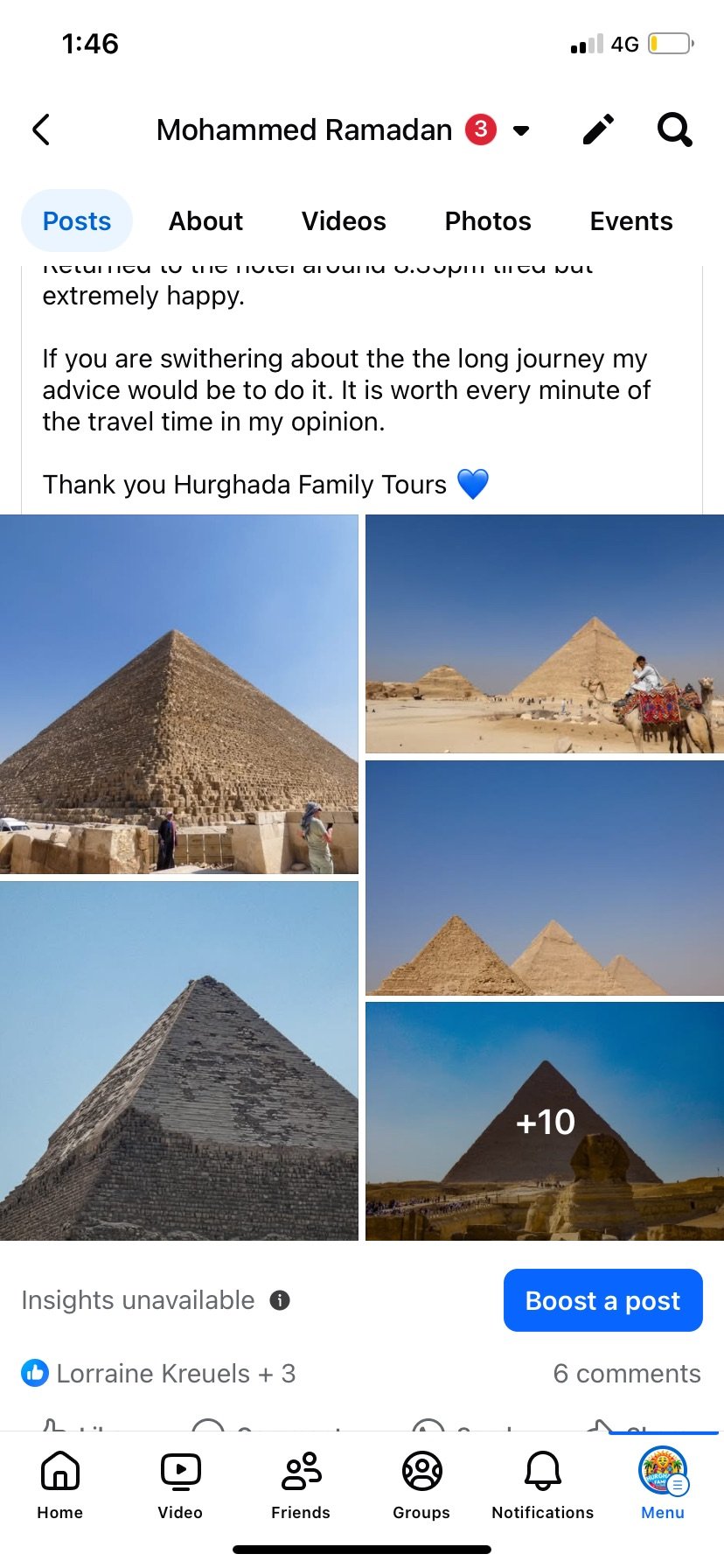 Real UK family review of Hurghada Family Tours on Facebook — 25 of 82 reviews