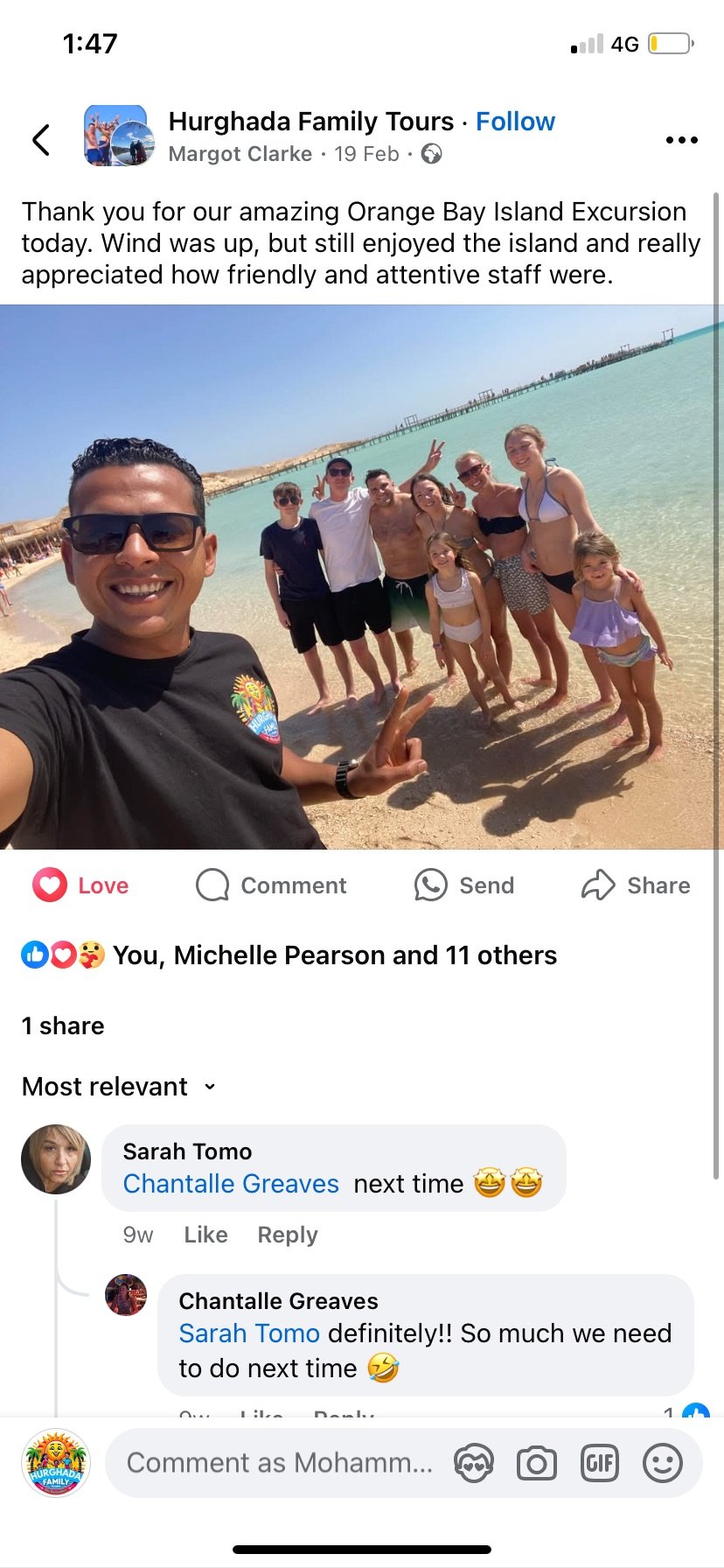 Real UK family review of Hurghada Family Tours on Facebook — 33 of 82 reviews