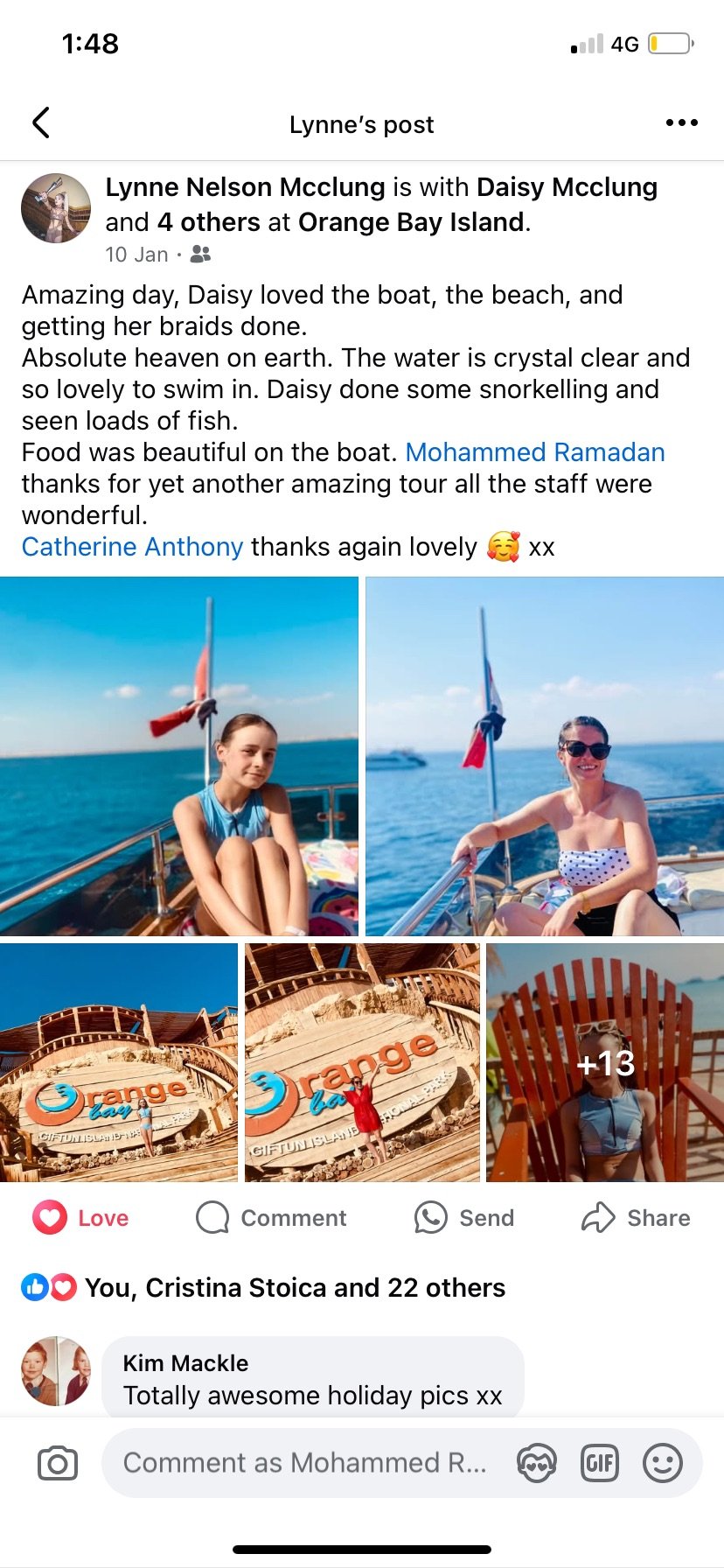 Real UK family review of Hurghada Family Tours on Facebook — 40 of 82 reviews