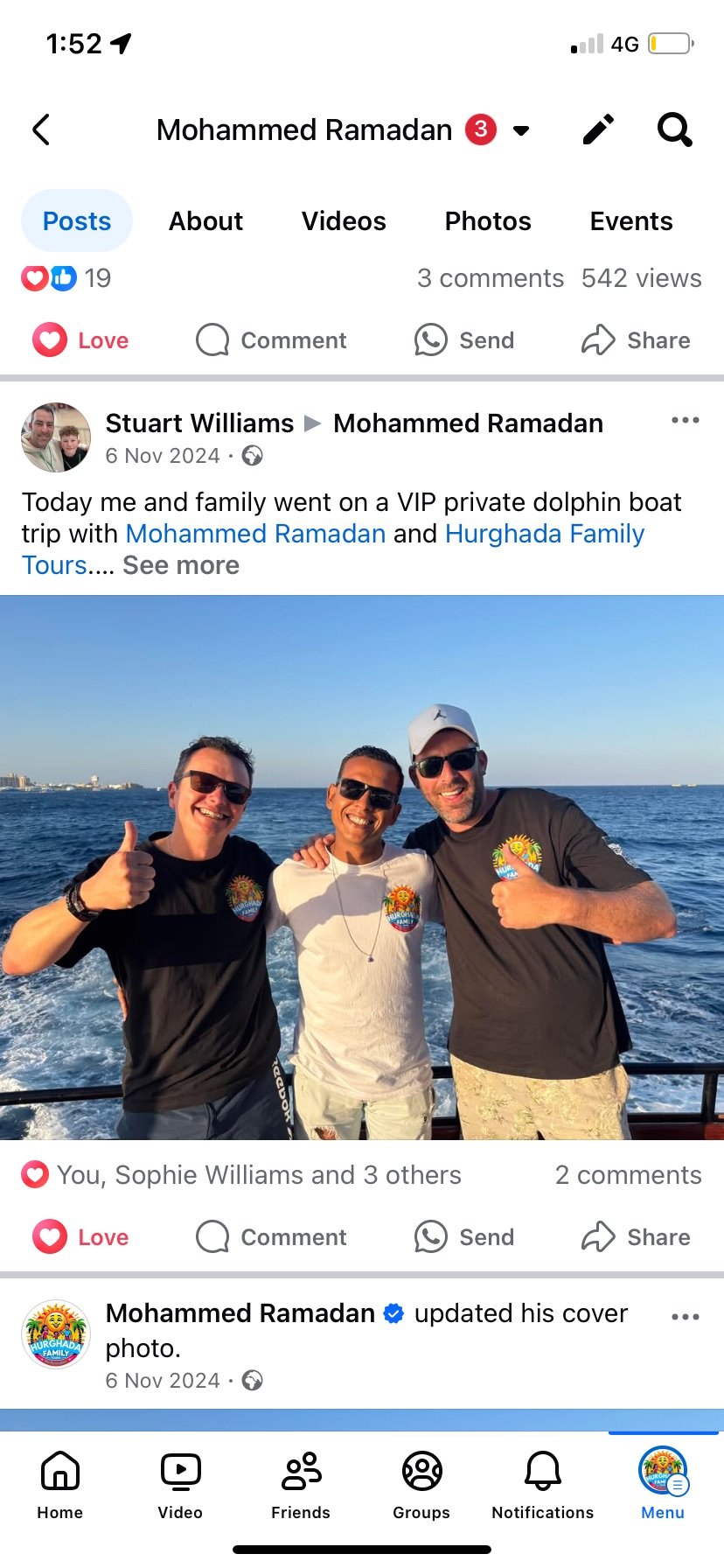 Real UK family review of Hurghada Family Tours on Facebook — 54 of 82 reviews