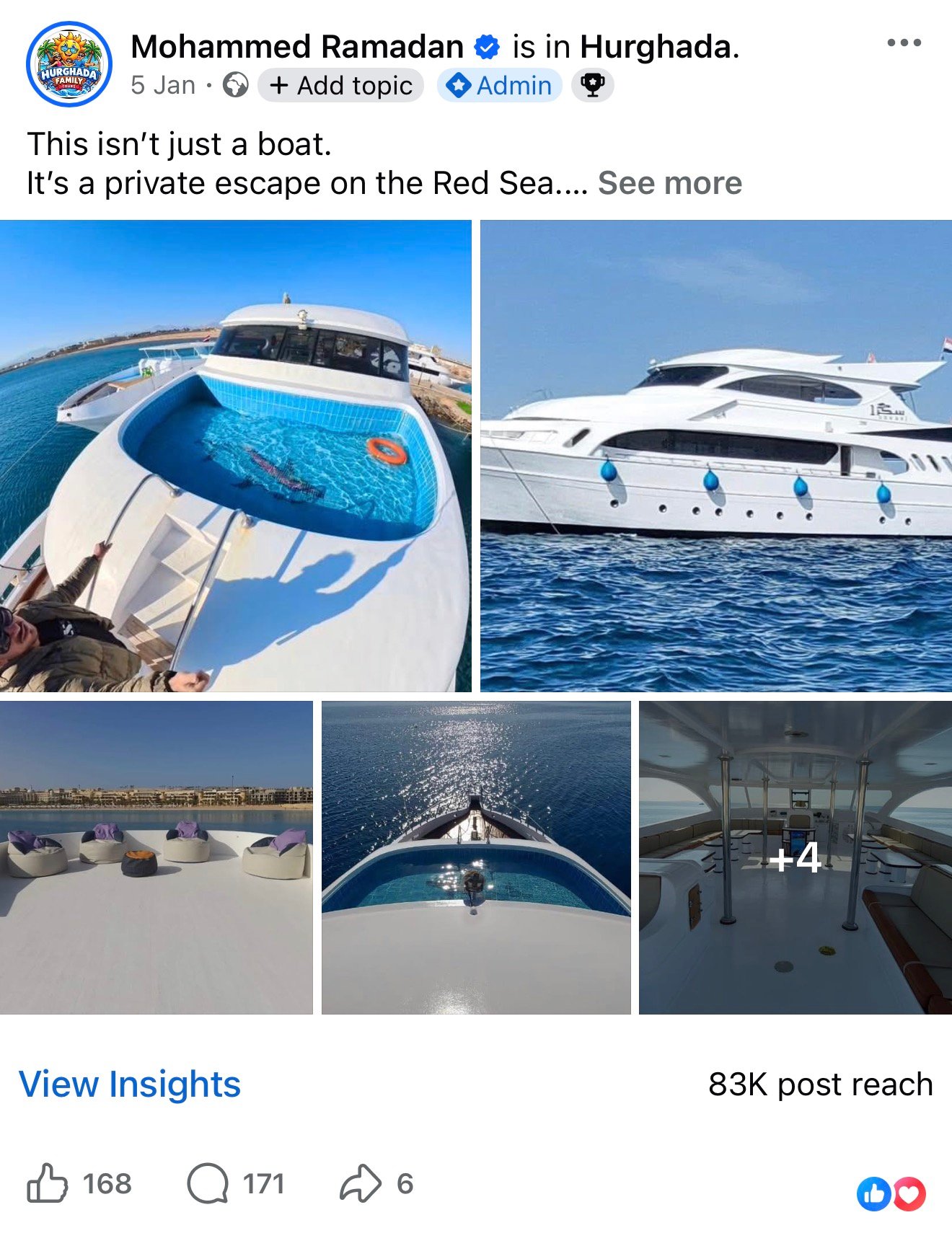 Real UK family review of Hurghada Family Tours on Facebook — 73 of 82 reviews