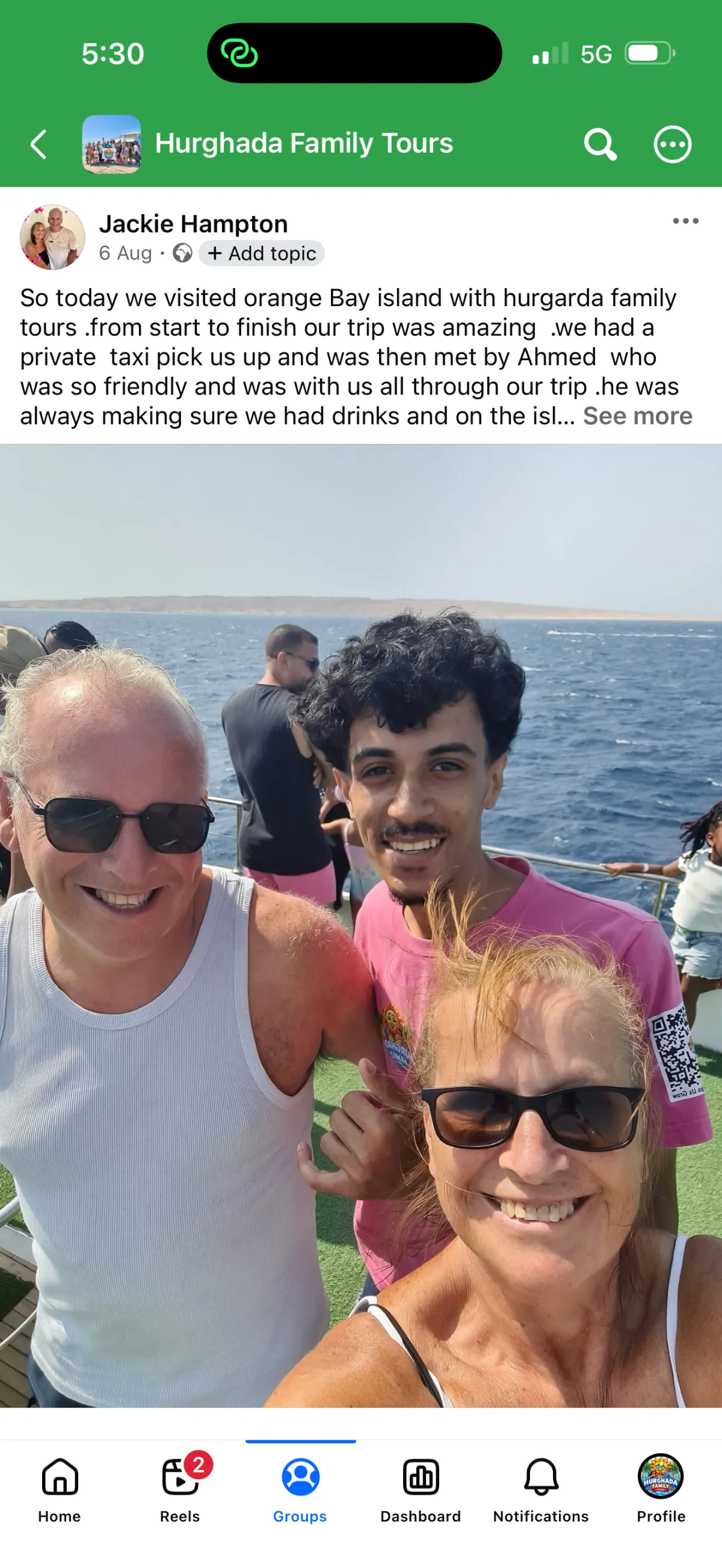 Real UK family review of Hurghada Family Tours on Facebook — 82 of 82 reviews