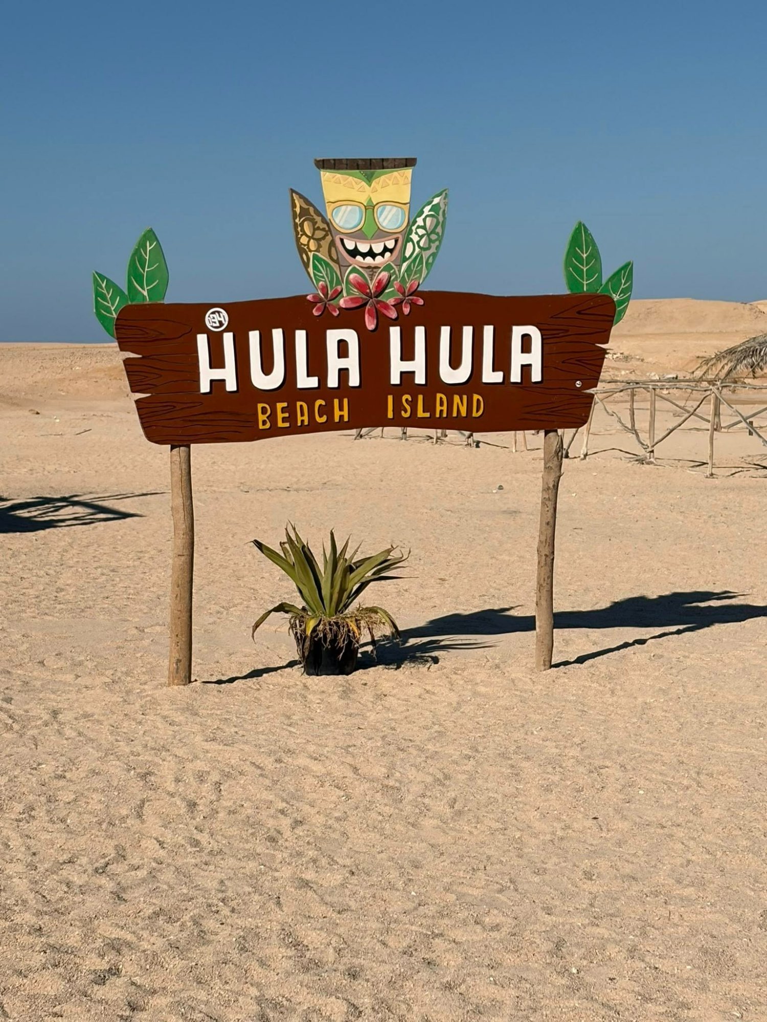 Hula Hula Beach Island Hurghada – iconic sign Red Sea island trip